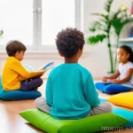 Home 22 전인적 교육 접근과 협력적 문제 해결 - **Prompt 1: Holistic Learning in a Bright Classroom**
"A vibrant and welcoming elementary school...